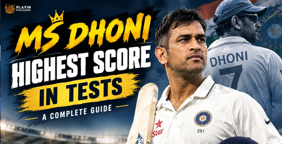 dhoni highest score in test